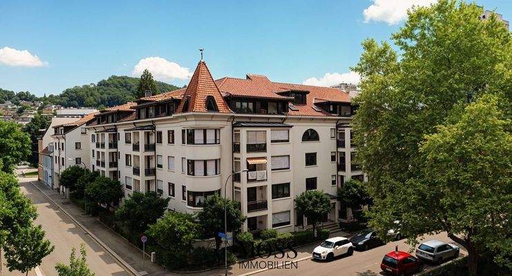 schickes Altstadthaus mit renovierter Fassade