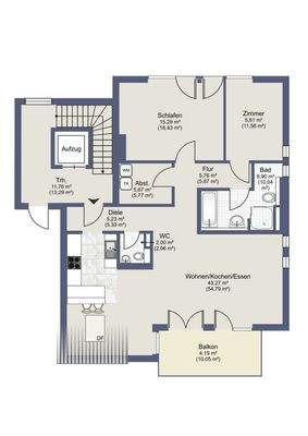Grundriss Dachgeschoss links