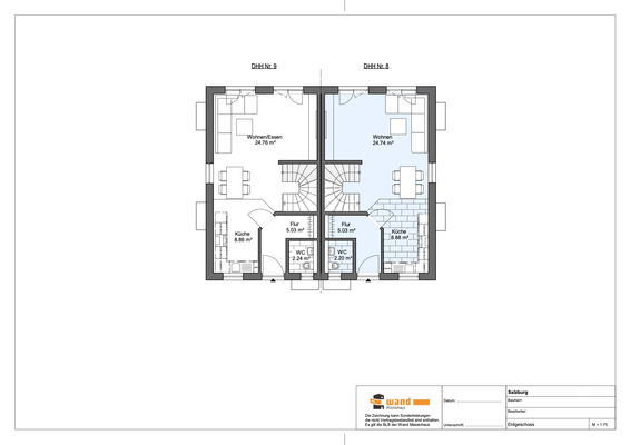 Grundrisse DHH Erdgeschoss BV Langweid