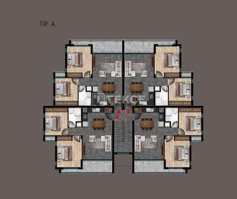 2-Bedroom Apartments for Sale in a Complex with a Pool in Girne