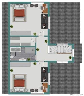 Grundriss-Skizze Dachgeschoss