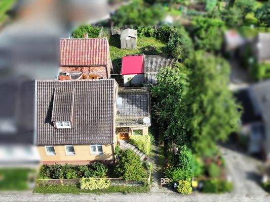 Blick auf das Grundstück