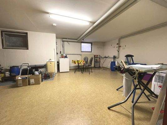 beheizbarer Hobbyraum im Keller