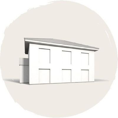 Home 13 Variante zwei Vollgeschoss Walmdach und Putzbalkon