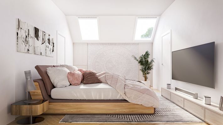 Masterbedroom im Dachspitz