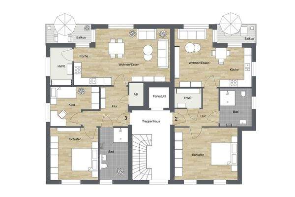 012 - Grundrissplan 1. Obergeschoss