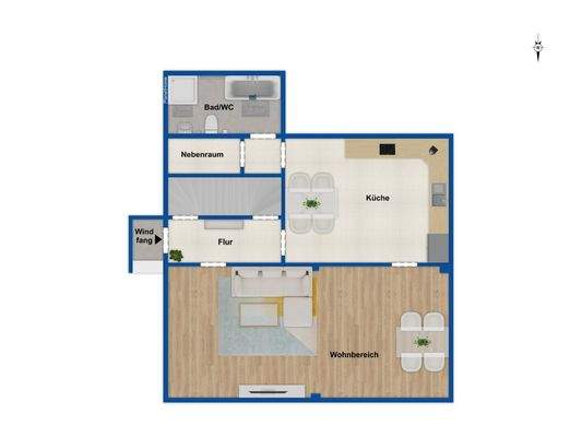 Grundriss Haus 2 - EG