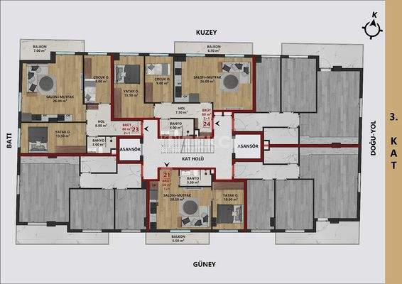 Apartments Near Social Amenities and Sea in Antalya Muratpaşa