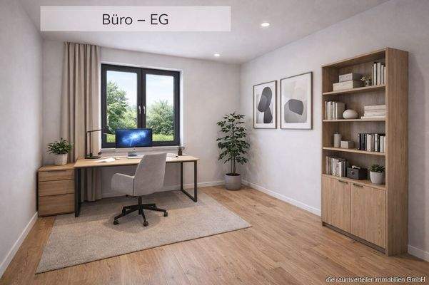 Visualisierung Home Office im EG