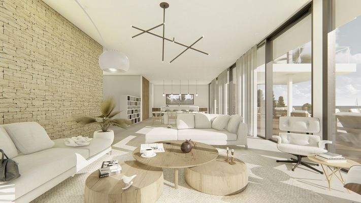 Living room in Cala Vinyas