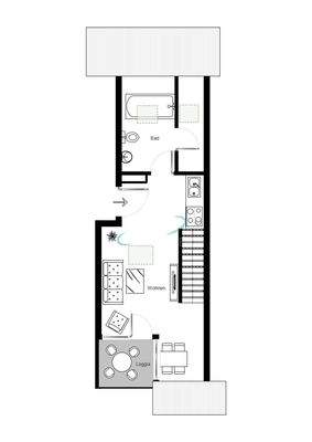 Grundriss Studio / Luftraum