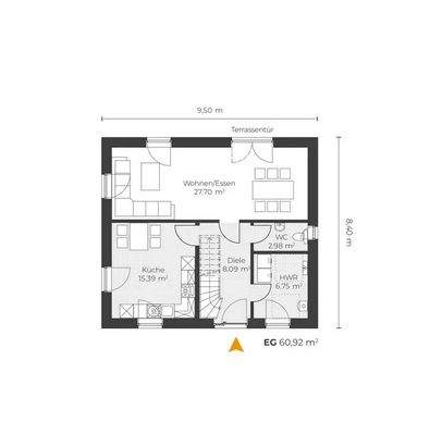 Grundrissbeispiel Erdgeschoss
