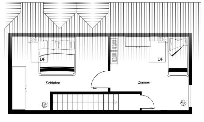 Grundriss Dachgeschoss 2 Zi