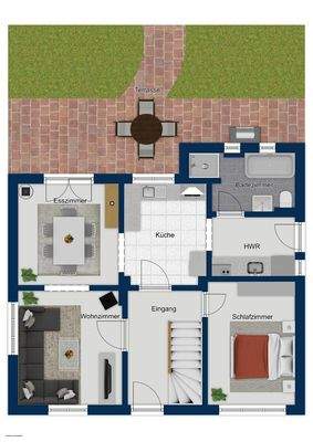 Grundriss Erdgeschoss Exposé