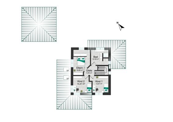 Grundriss Obergeschoss