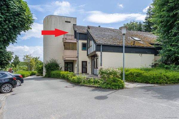 Blick auf die Wohnung im Dachgeschoss