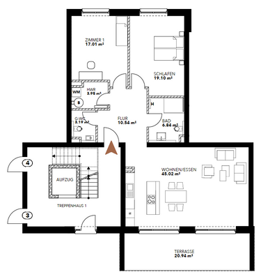 Grundriss Wohnung 5