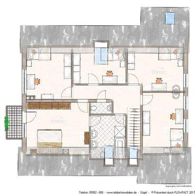 Dachgeschoss - Exposéplan - Skizze