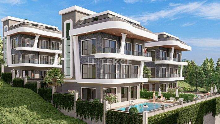 Detached Hill-Side Villas in Alanya Kargıcak