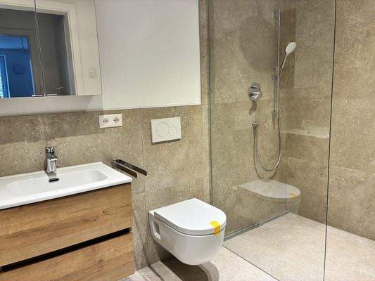 Badezimmer mit Walk-In-Dusche