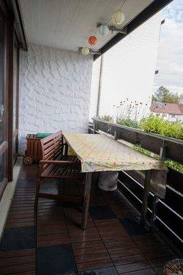 Balkon vor Wohnzimmer