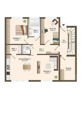 3-Zimmer-Gartenwohnung