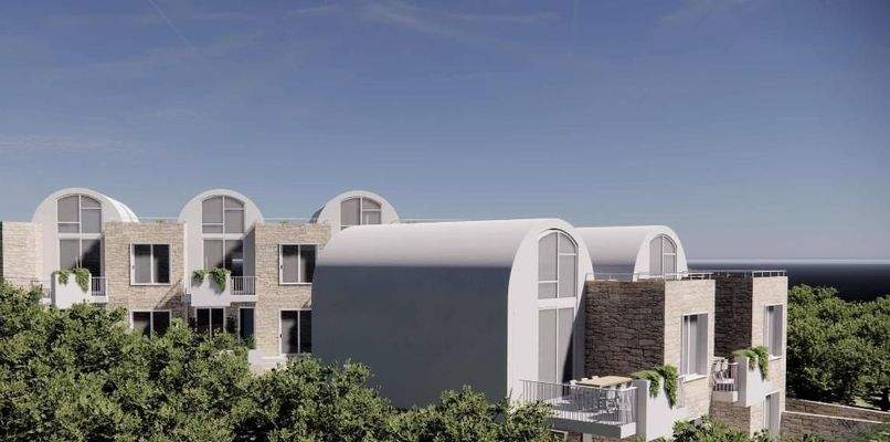 Kreta, Kalyves: 150 Meter zum Meer - Luxusvilla mit Meerblick und privatem Pool in kleinem Komplex zu verkaufen