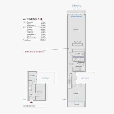 Grundriss der Wohnung 2.11