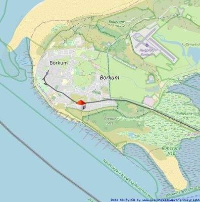 Ruhige Lage auf der südwestlichen Inselseite