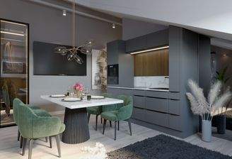 Beispieleinrichtung Wohnen u. Küche