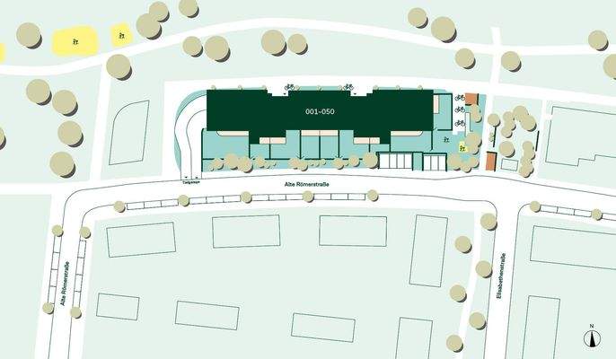 Lageplan der Eigentumswohnung im Römerquartier