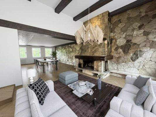 Wohnbereich visualisiert