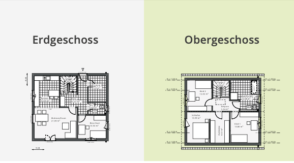 Grundriss EG und OG