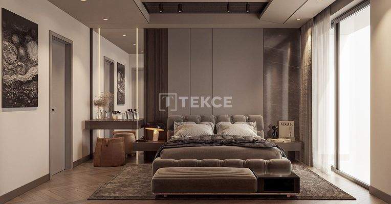 Apartments in a Secure Complex with Sea View in Ataşehir