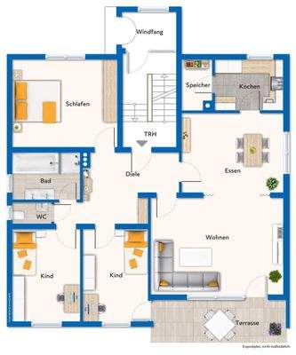 Grundriss vom Erdgeschoss