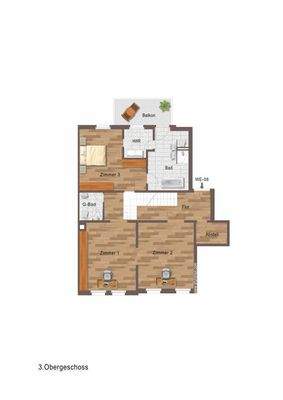 Leipzig - Zentrum Süd | Grundriss: Untere Ebene