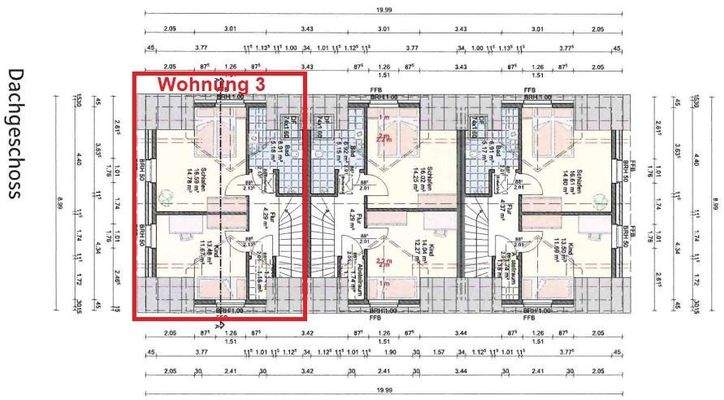 Grundriss Dachgeschoss Wohung 3
