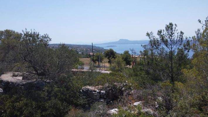 Kreta, Korakies: Grundstück mit herrlichem Meerblick auf die Souda-Bucht zu verkaufen