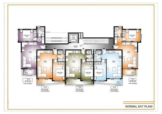 Sea View Apartments in Complex with Swimming Pool in Alanya