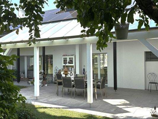 Blick auf den Freisitz