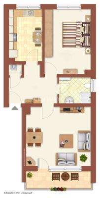 Grundriss Steinruther Str. 15 1. Obergeschoss rechts