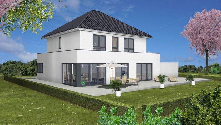 Projektansicht gartenseitig