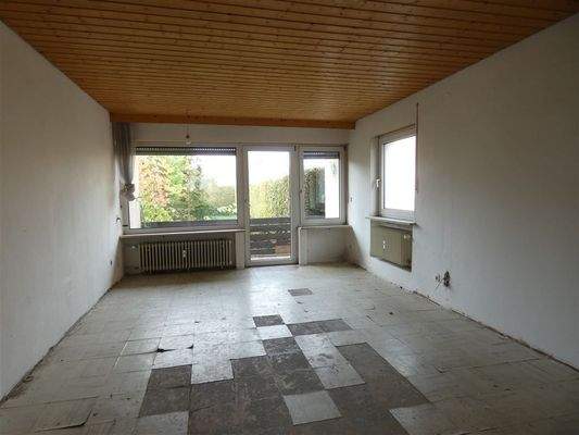 Wohnzimmer Große Wohnung mit Balkon.- Terassenzuga