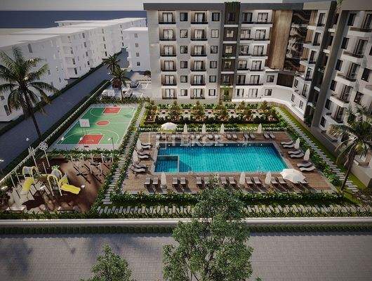 Real Estate with a Pool Near the Airport in Antalya