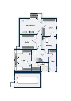 Grundriss Souterrain / Keller