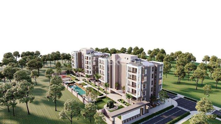 Flats for Sale in a Project with a Pool in Çankaya Antalya