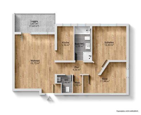 Grundriss unmöbliert