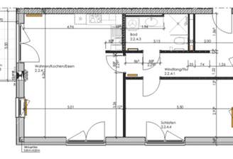 Grundriss Whg. Nr. 2.2.4