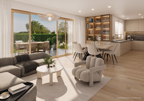 Illustration Wohn-Essbereich
