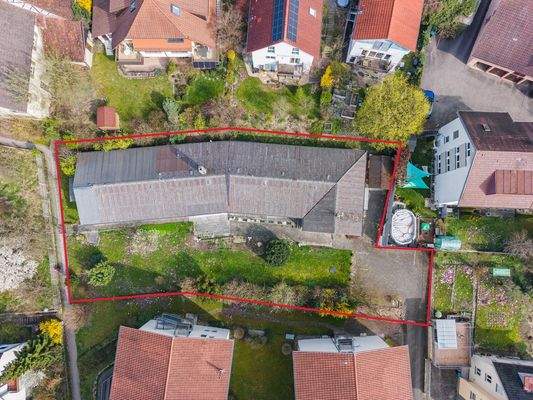 Grundstück Ansicht von oben (Gebäude wird abgerissen)